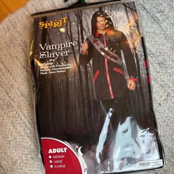 NWOT Adult Mens Vampire Costume L - Picture 8 of 8